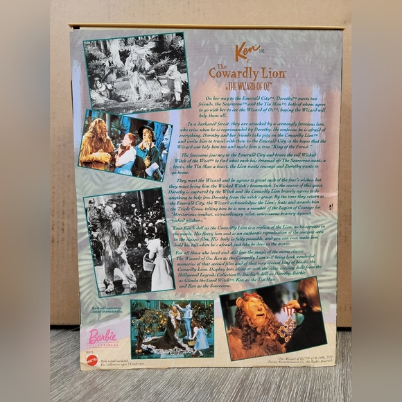 1996 Ken as the Cowardly Lion The Wizard of Oz Barbie #16573 Collectors Edition - Picture 5 of 9